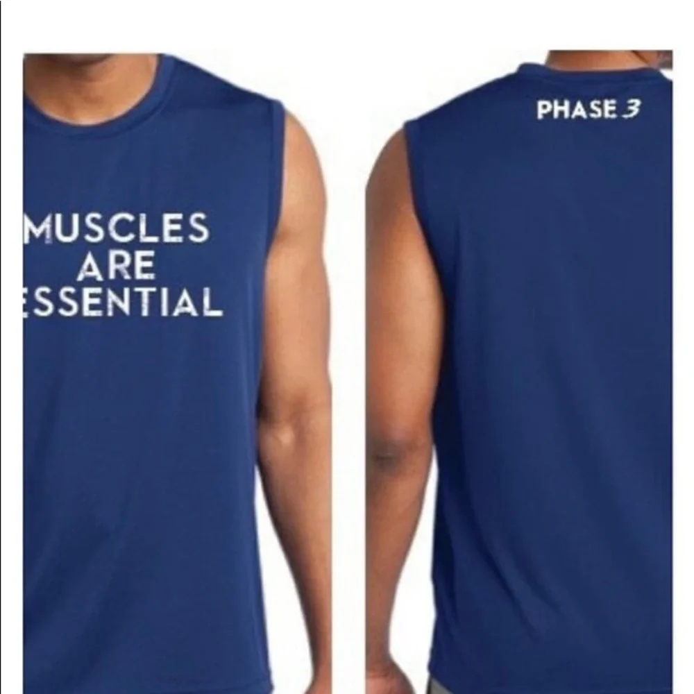 💪🏼Men’s athletic tank tops! Gray , black, blue muscles are essential. New - Picture 4 of 5